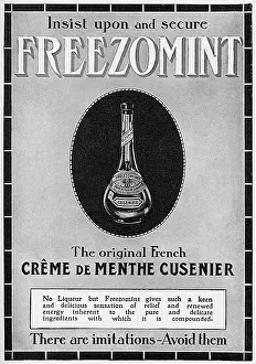 Creme: Creme de Menthe advertisement, 1914
