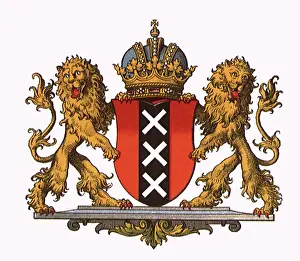 Rampant: Crest with Lions Rampant