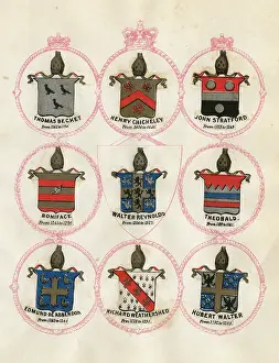 Becket: Crests of some early Archbishops of Canterbury