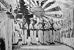 Manoeuvres: Crew of a Japanese warship, 1920s