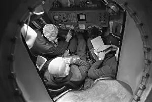 Vladislav: Crew members of spaceship Soyuz-11 during training, 1971