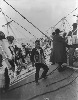 Life Jackets: Crew and passengers of the S. S. Vestris lowering