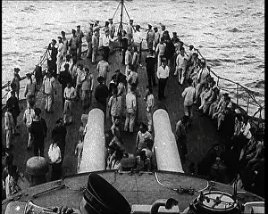 Foredeck: Crew Working on the Foredeck of a Russian Warship