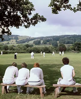 Hawkshead: Cricket match in progress, Hawkshead, Cumbria