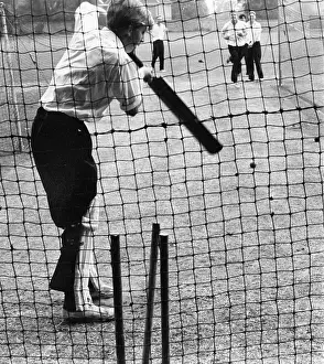 Godalming: Cricket practice at Charterhouse School