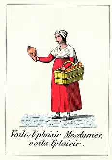 Trader: Cries of Paris - street trader with basket