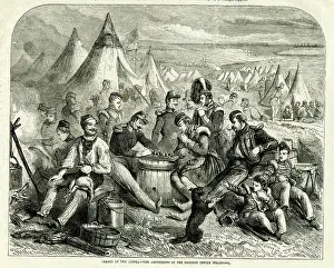 Cassell: Crimean War, playing chess before Sebastopol