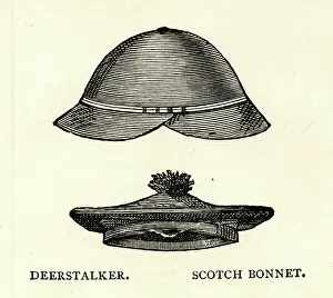 Crocheted: Crocheted Deerstalker and Scotch Bonnet