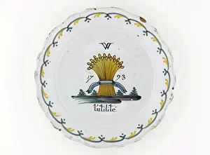 Earthenware: Crockery. Plate. Paris, Musee Carnavalet