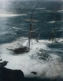 Rigged: The Cromdale wrecked at Bass Point, The Lizard, Cornwall