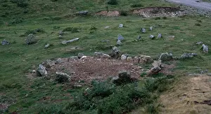 Navarre: Cromlechs of Azpegi. Megalithic monument. Near Orbaitzeta. N