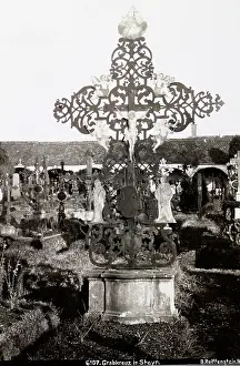 Steyr: Cross at a cemetery in Steyr
