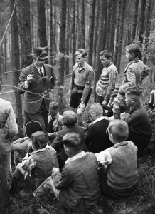 Schooling: Cross-country game, 1935