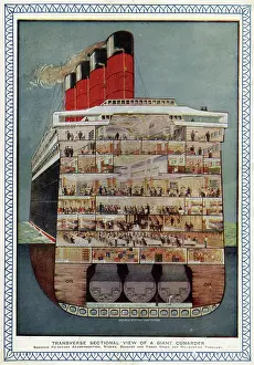 Steamliners: Cross-section of Aquitania steamship