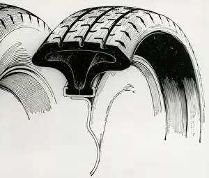 Pirelli: Cross section diagram of Pirelli DIP car tyre