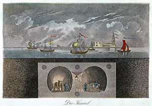 Brunel: Cross-section showing position of Thames and M.I