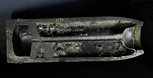 Shrapnel: Cross-section of a shrapnel grenade. Germany
