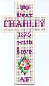Bookmark: Cross-shaped embroidered bookmark