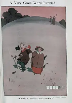 Exclamation: Cross word exclamation by William Heath Robinson
