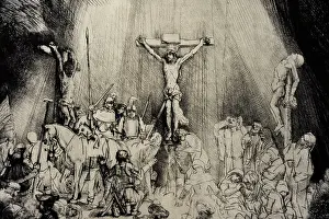 Rembrandt: The Three Crosses, 1653, by Rembrandt (1606-1669)