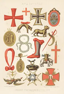 Charles Louandre: Crosses and badges of Orders of Chivalry, 12th