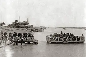 Suez: Crossing the Suez Canal, circa 1880s