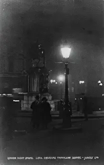 Illuminating: Crossing Trafalgar Square at Night