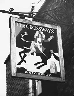 Crossways: THE CROSSWAYS PUB SIGN