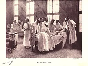Croup: Croup vaccination. Doctor administers a ?