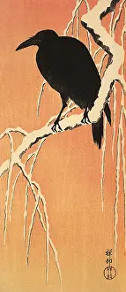 Ohara: Crow on a Branch Against Setting Sun