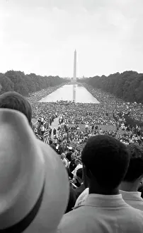 Mall: Crowd of African Americans and whites in Washington