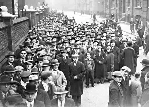 Application: Crowd of applicants in London, 1932