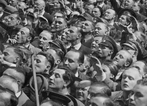 Appearing: Crowd at the birthday of Adolf Hitler, 1935