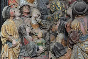 Fermin: Crowd, choir screen, Amiens Cathedral, Picardy, France