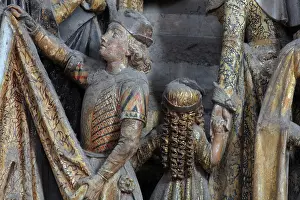 Fermin: Crowd, choir screen, Amiens Cathedral, Picardy, France