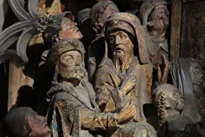 Fermin: Crowd, choir screen, Amiens Cathedral, Picardy, France