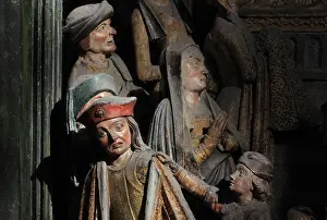Fermin: Crowd, choir screen, Amiens Cathedral, Picardy, France