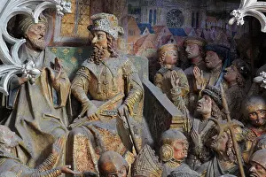 Fermin: Crowd, choir screen, Amiens Cathedral, Picardy, France