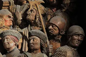 Fermin: Crowd, choir screen, Amiens Cathedral, Picardy, France