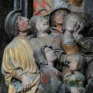 Firmin: Crowd, choir screen, Amiens Cathedral, Picardy, France