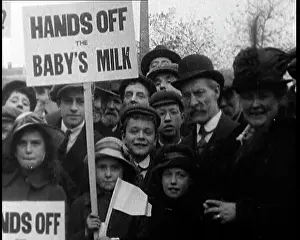 Shortages: A Crowd Is Demonstrating Against Wartime Shortages