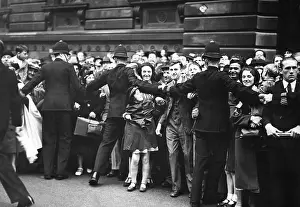 Pushing: Crowd in Downing Street, 1939