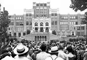Onlooker: Crowd gathered in front of Little Rock Central ?