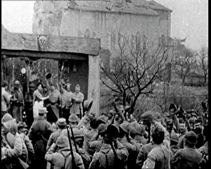 Improvised: A Crowd of Male Soldiers Watching A Live Performance