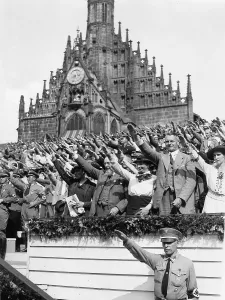Frauenkirche: Crowd at the Nuremberg Rally of the NSDAP in Nuremberg, 1934