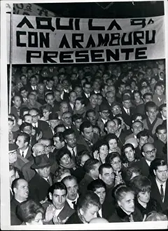 Aramburu: Crowd of people during elections in Argentina