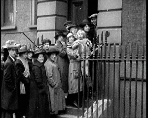 A Crowd of People Waiting an Unemployment Queue