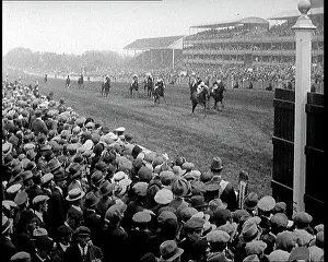 Ascot: A Crowd of People Watching Horses Racing at