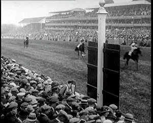 Ascot: A Crowd of People Watching Horses Racing at
