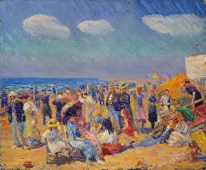 Representational: CROWD AT THE SEASHORE, by William Glackens, 1910